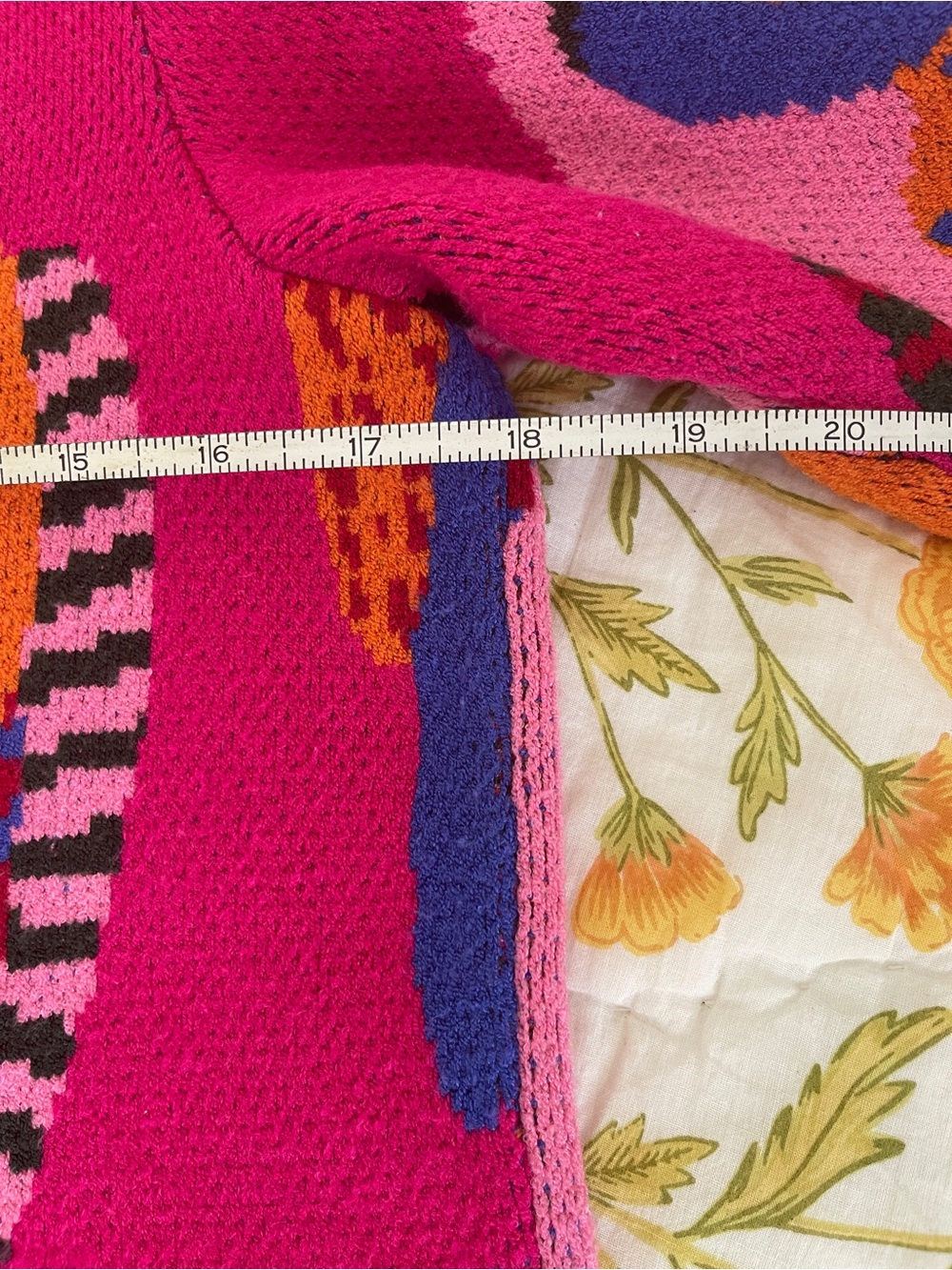 FARM Rio Hot Pink Parrot‑Print Knit Dress - Long Sleeve - Size S - Picture 9 of 12